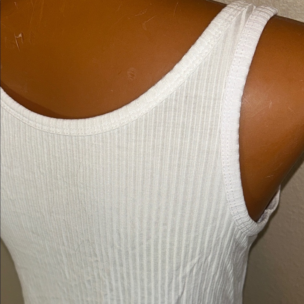 Rachel Zoe White Sleeveless Ribbed Top - Picture 4 of 4